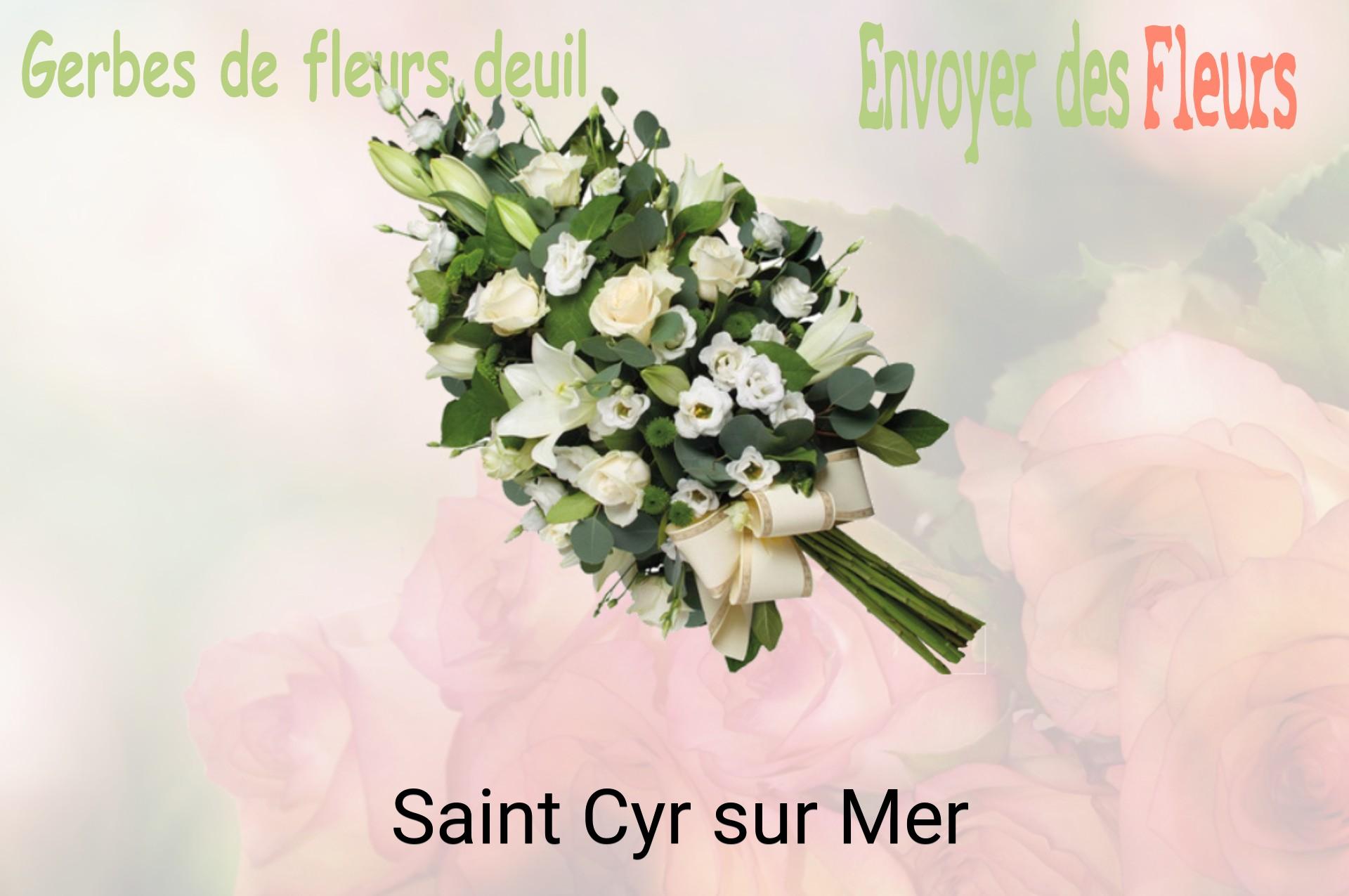 Gerbe de fleurs de deuil livrée à Saint-Cyr-sur-Mer